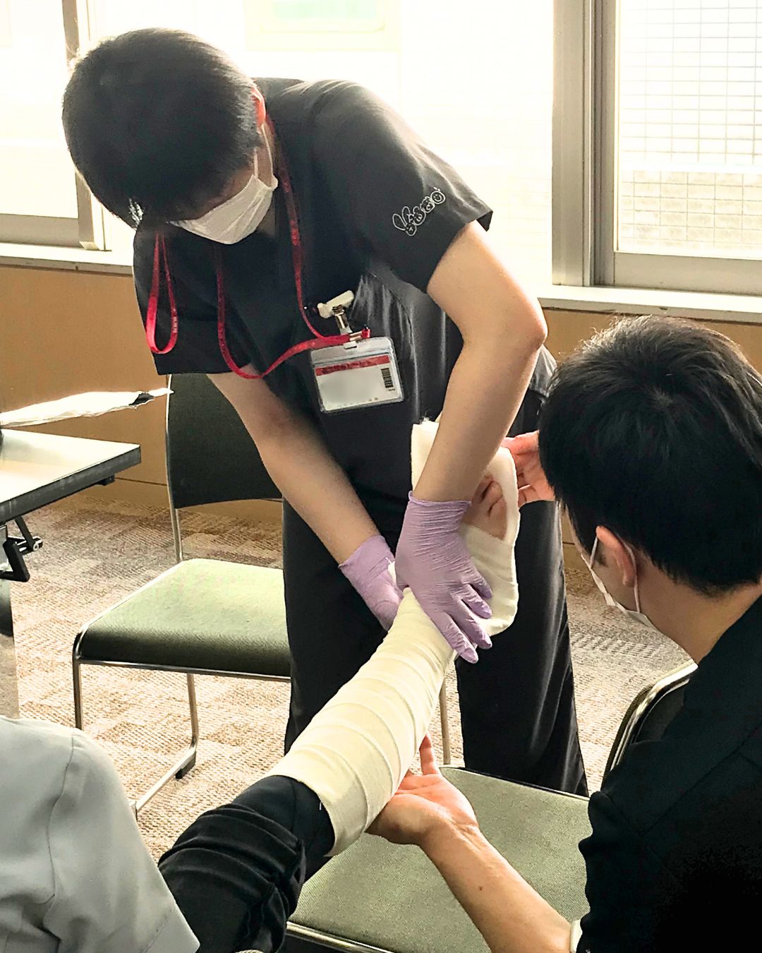 シーネ固定研修の様子4