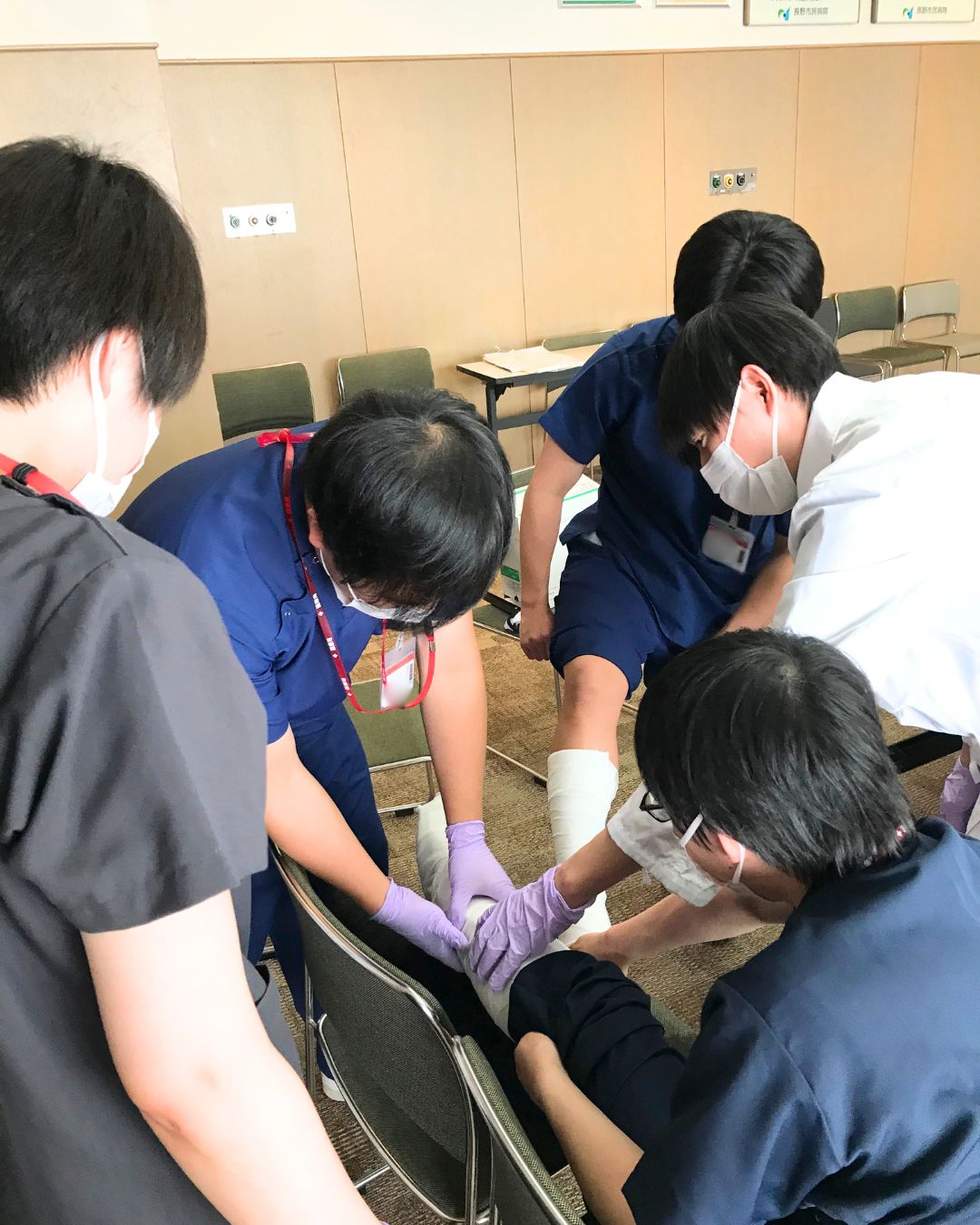 シーネ固定研修の様子5