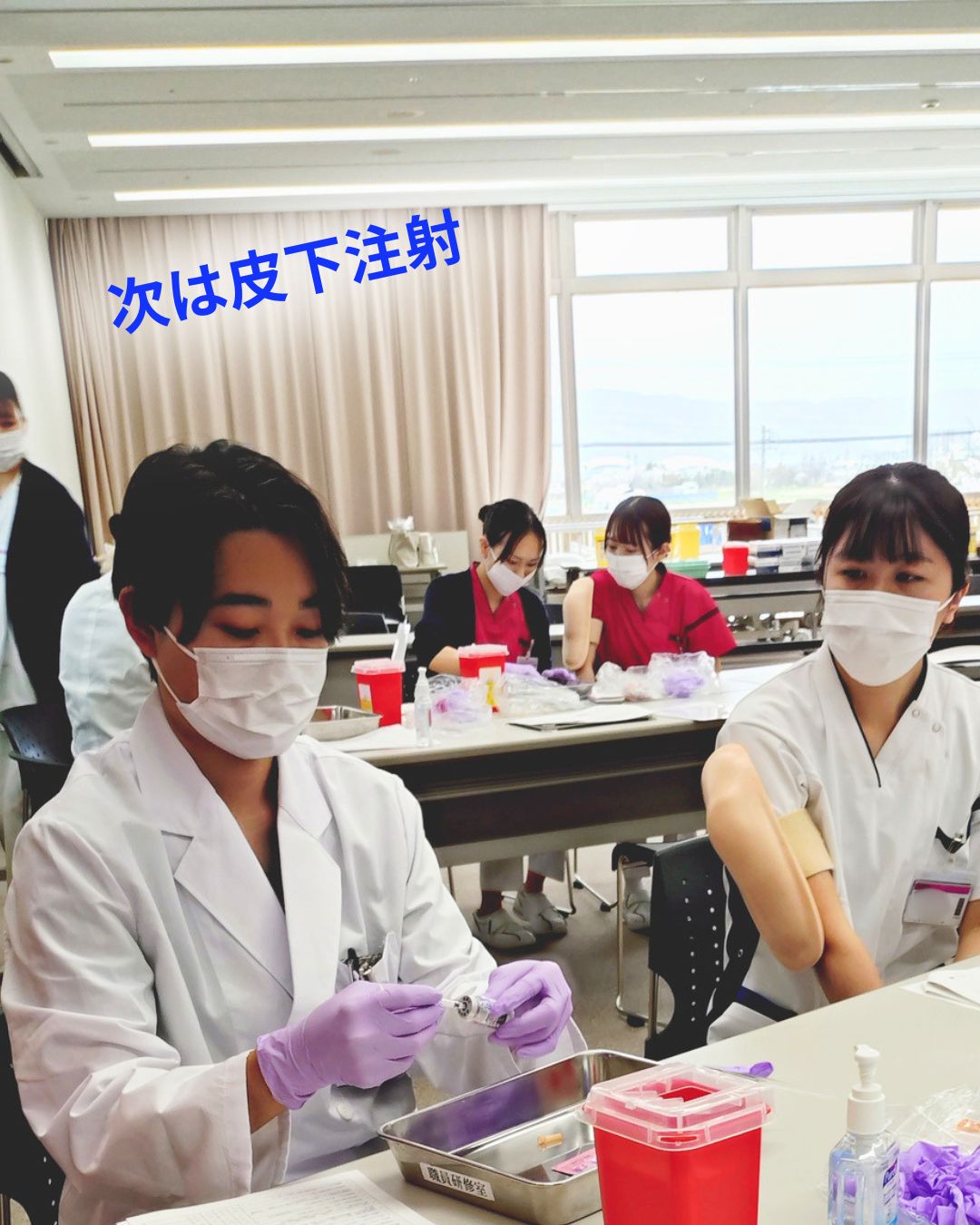 血糖測定・皮下注射研修の様子5