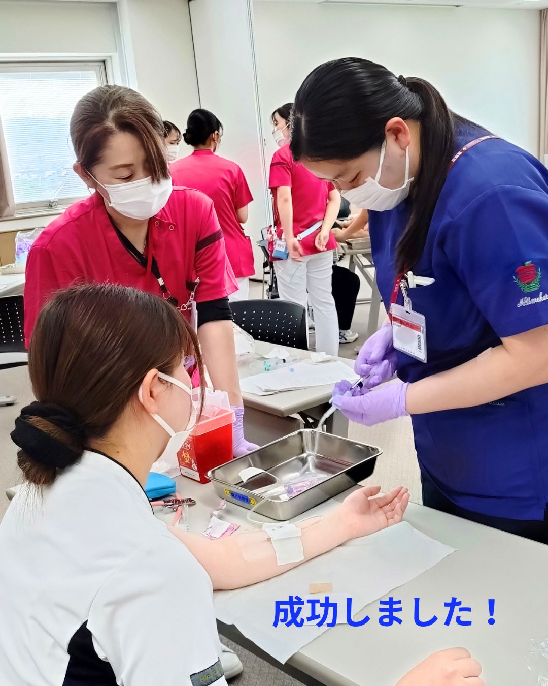 静脈血管確保研修の様子5