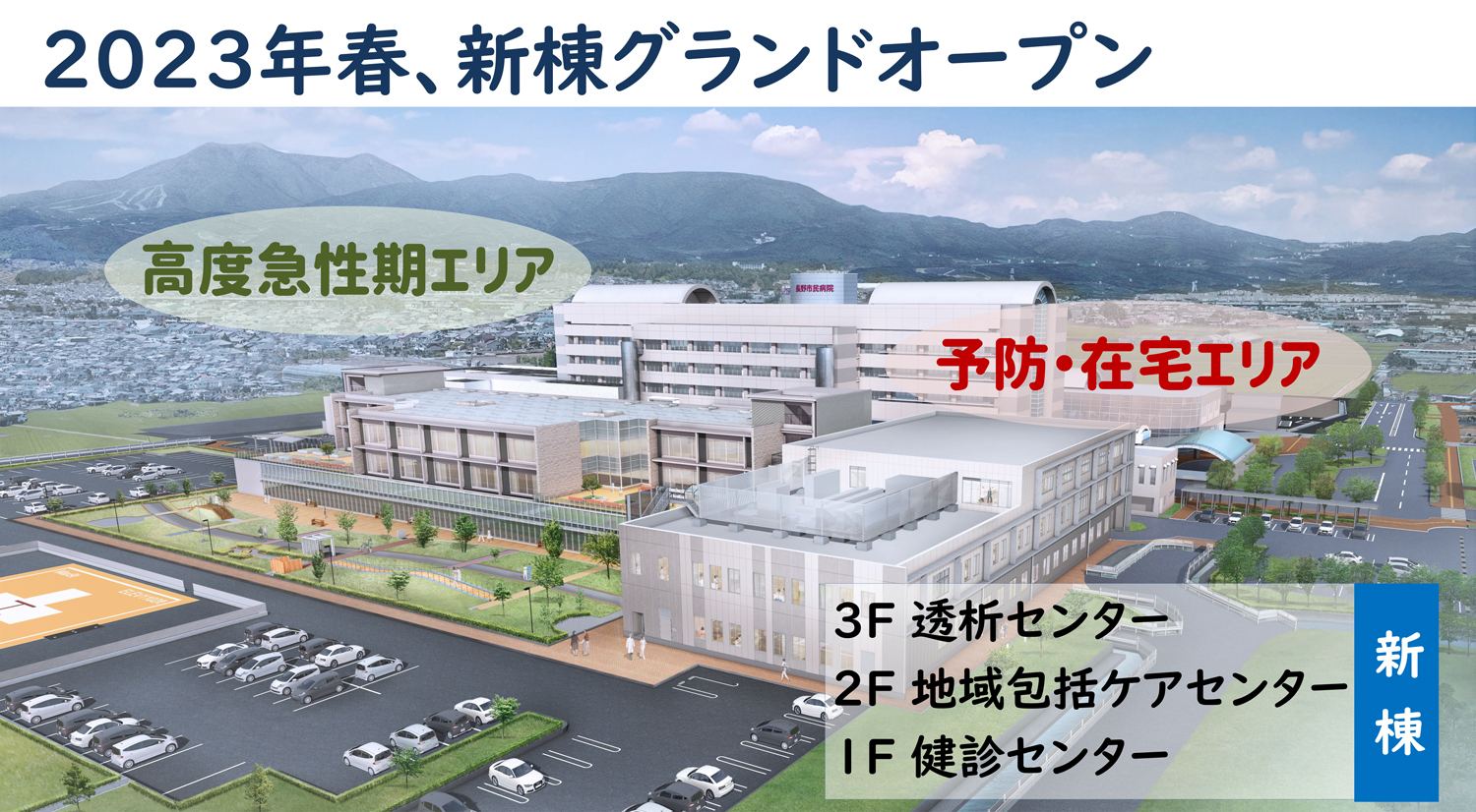 病院再整備事業完成予想図