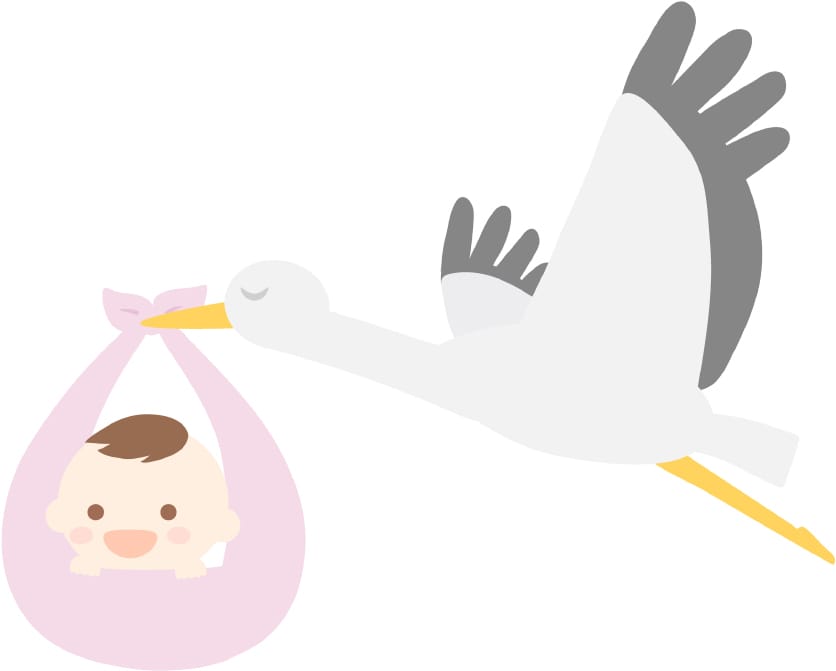 こうのとりのイラスト
